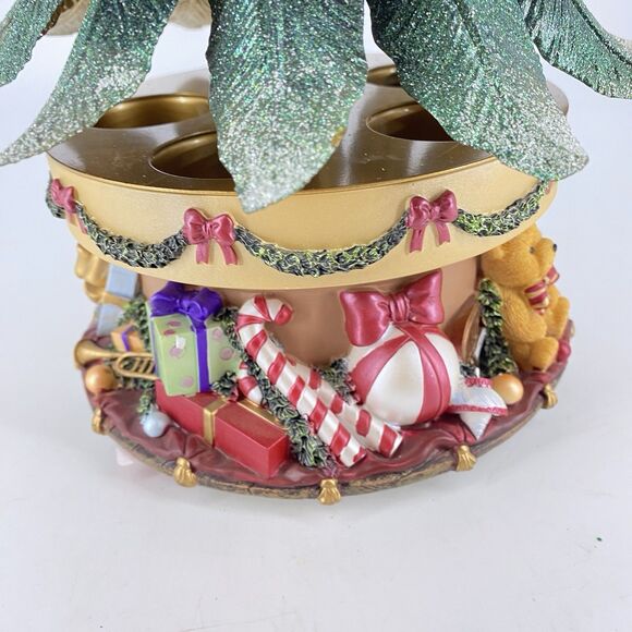 Partylite Musical Christmas Tealight Candle Holder Glowing Rotating Tree No Box - Picture 6 of 9